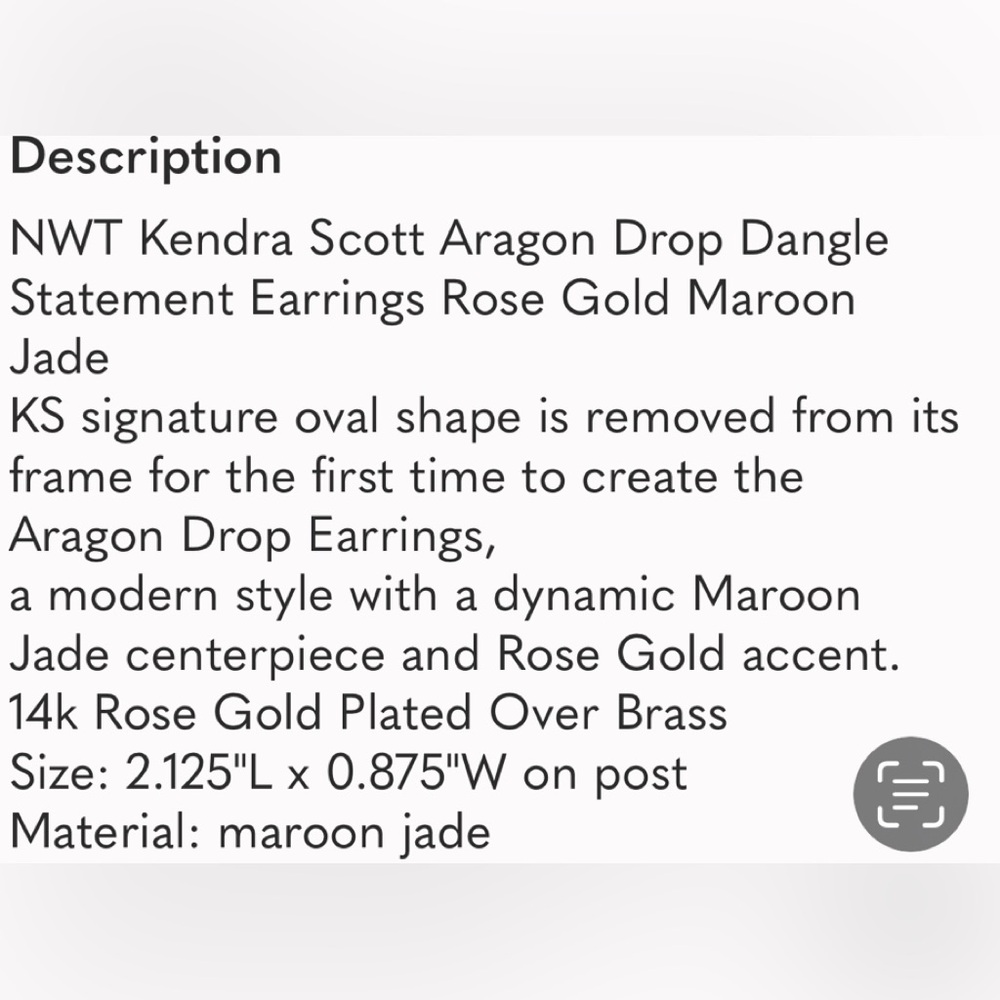 Kendra Scott Maroon Jade and Gold Aragon Statement Earrings - Picture 9 of 9